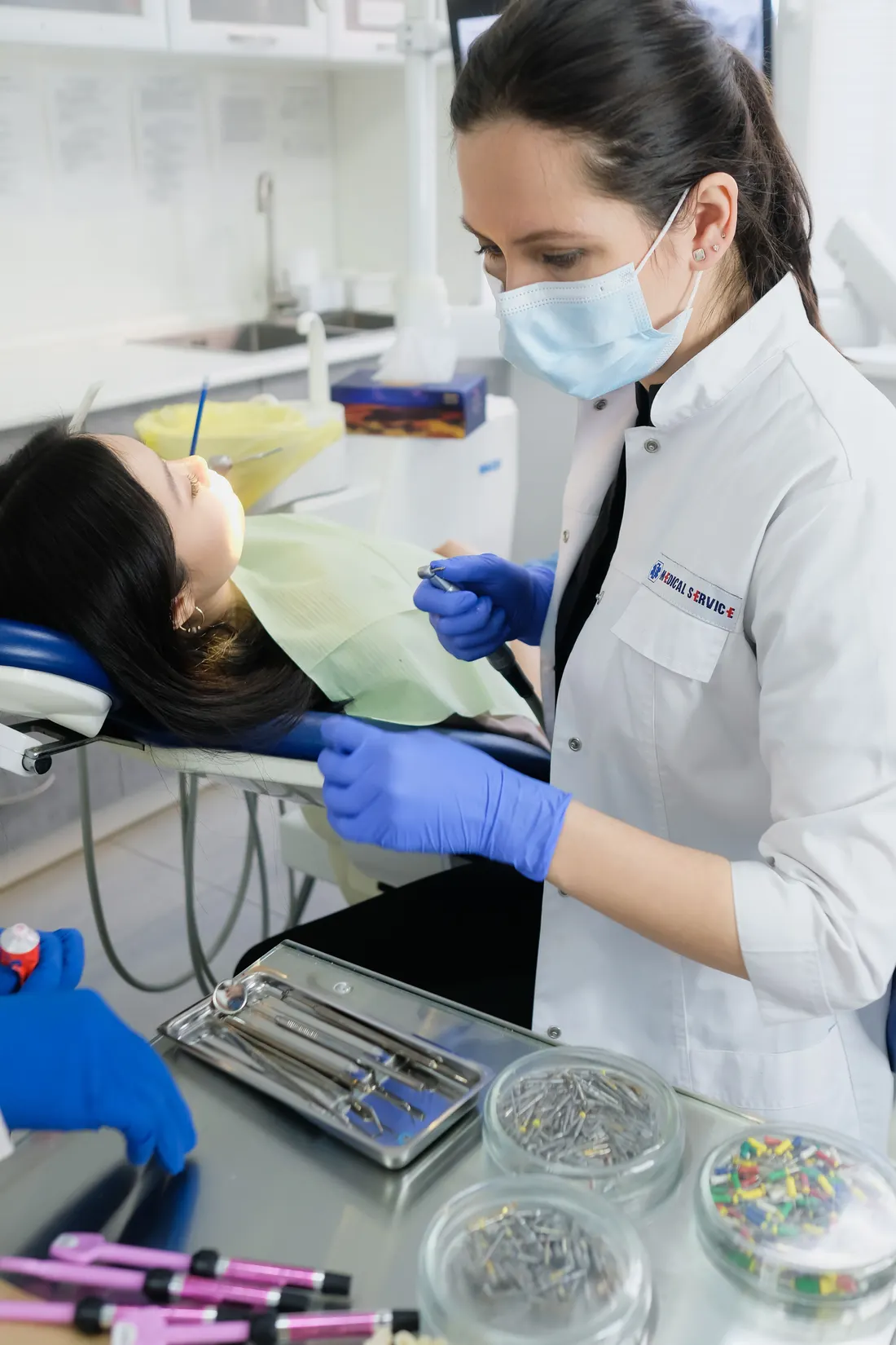 A member of our care team reviewing a treatment plan with a patient